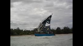 Mozambique. Vilanculos (4) Fishing boat with sail patched 1.000 times. 2016