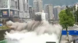 41-year-old bridge demolished in one second
