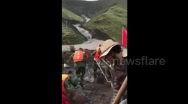 Aftermath of deadly landslide in western China