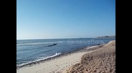 Namibia. Swakopmund (2) Desert sand dunes by the beach. 2016