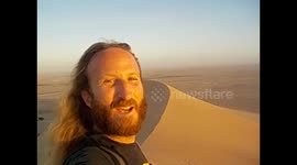 Namibia. Walvis bay. Sunset and views from the summit of Dune 7. 2016