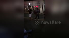 Newsflare Edit - Fight after club, dude tasered and cops theme song