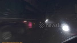 Lorry crashes into two cars on M6