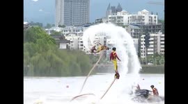 Amazing water jet pack performance on Daughter's Day