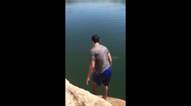 Backflip into the water