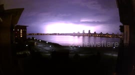 Lightning storm over the Thames
