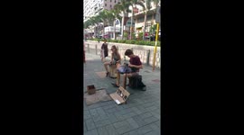Musicians play novel instruments in Hong Kong
