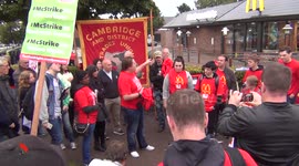 McDonald's workers go on strike in Britain for the first time