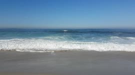 Crashing waves on beach