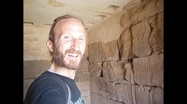 Sudan. Meroe sites. Pirámides. Begrawiya. 2016 (2) Pyramid inside hierogyphs