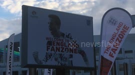 Atmosphere building in the England fanzone