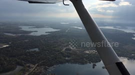 Sunrays shining theough the clouds over Minnesota lakes
