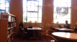 Bum steals Computer from Library and throws it in the Bay