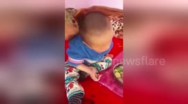 Newsflare Edit - Baby funny falling asleep :))