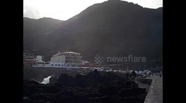 España. Spain. Tenerife. Garachico. Port, castle San Miguel and natural swimming pools. 2016