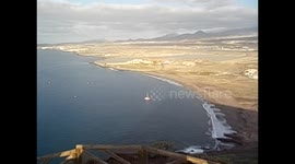 España. Spain. Tenerife. Red mountain, Médano and Tejita beach. 2016