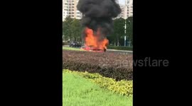 Ferrari F430 bursts into flames in southern China
