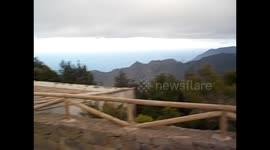 España. Spain. Tenerife. Lookout. Mirador Pico del Inglés con zoom auditorio Santa Cruz de Tenerife. 2016