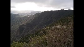 España. Spain. Tenerife. Views from lookout Mirador Pico del Inglés. Short video. 2016