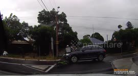 cyclist t-boned by a car