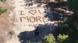 Happy Wedding Anniversary Nature Art from Husband to Wife