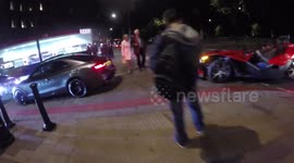 Three wheeled supercar spotted in Mayfair, London