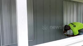 Florida residents board up houses and fill up gas tanks before Irma hits