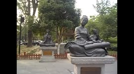 China. Chengdu. Tumba Tomb Wuang. Musicians statues Estatuas de músicos. 2015