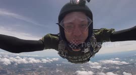 Punched in face while skydiving
