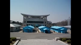 North Korea. DPRK. Kaesong (2) DMZ. Border, militars in both sides. 2015