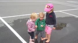 Puddles Entertain Children