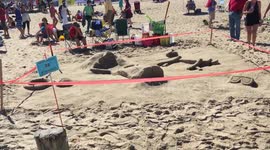 Gumby & Pokey Sand Sculpture for 39th Annual Contest