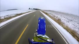 Dirt bike wheelie crash