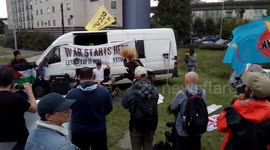 Stop DSEI - Punk rock hack protesters Stop the arms sales