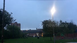 Lightning strike in manchester