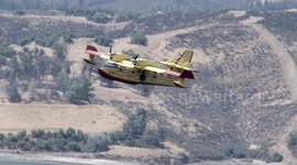 super scooper nice close-up slow motion fly-by