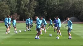 Looking sharp! Hazard participates in Chelsea training ahead of their Champions League return