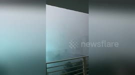 Explosion caught on tape as Hurricane Irma batters Brickell, Miami
