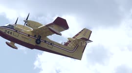 super scooper slow motion very close-up fly-by