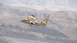 super scooper good close-up fly-by in slow motion