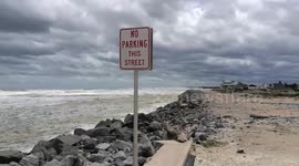 Matanzas Inlet beach road destroyed