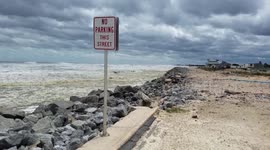 Hurricane Irma Removes Road In Florida