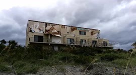 Storm damage on st Augustine beach
