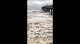 Hurricaine Irma swell in St. Augustine, Florida