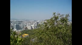 South Korea. Corea del Sur. Seúl. Seoul. Namsan Park. Mountains view and skyline Seúl. 2015