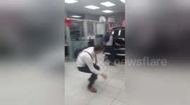 Rip roaringly funny: car salesman suffers EPIC waldrobe malfunction