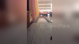 Newsflare Edit - 6year old overly happy with his bowling strike