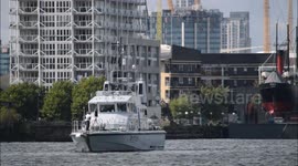Royal Marines ship boarding demo in London's Royal Docks