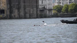 Stealth spy sub spotted in London's Royal Docks