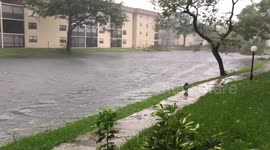 Lake overflows during hurricane irma